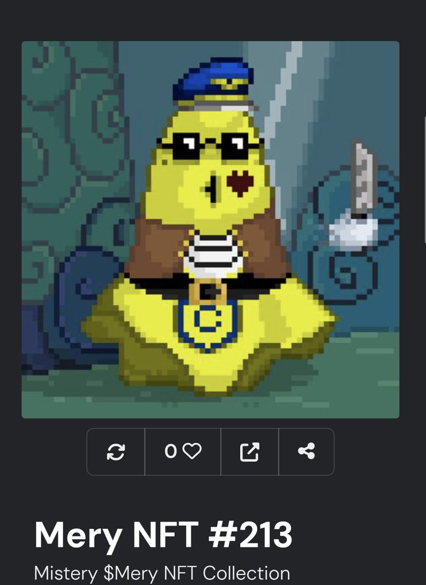 GM #crofam 
To celebrate our new Faction with <a href="/Misteryoncro/">MERYCOIN</a> and <a href="/CrazzzyMonsters/">Crazzzy Monsters</a> .
BCH are doing a sweep contest.
Top prize being this beautiful NFT. 
<a href="/EbisusBay/">Ebisu's Bay | GameFi - NFT Market - DEX</a>