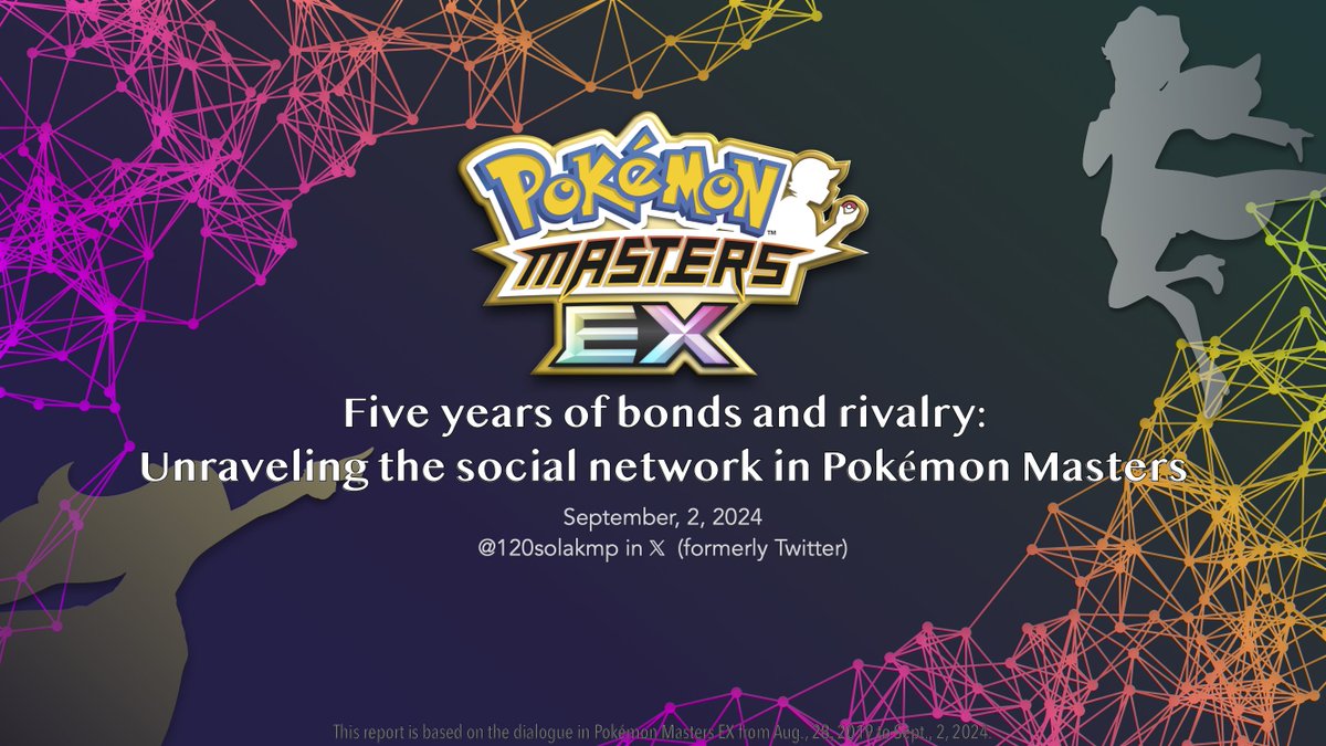 120solakmp's tweet photo. 🌐Social network analysis of #PokemonMasters (2019-2024)

Have mixed feeling to share this after the 天井500 policy..., but anyway! There's still so much to explore. While many findings are expected, you still can discover some surprises!

#ポケマスEX #ポケマス5周年 #SNAPMEX https://t.co/dhJ3SepcmF