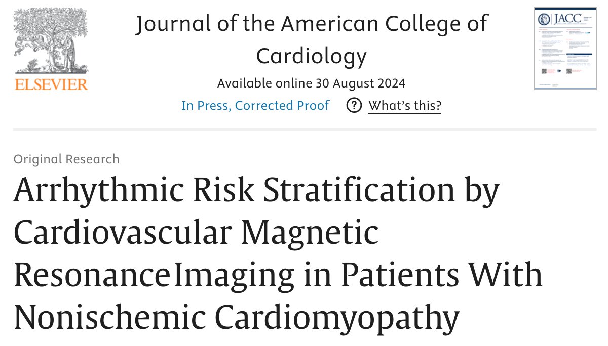 BjarkeJensen4's tweet photo. New paper on nonischemic cardiomyopathy. #noncompaction could be included in the study, but it is not.
Why? The paper doesn't say.
My take on the why;
1. the trabecular layer is complicated to analyze
2. the prognostic value of trabeculation-scoring is too low (non-existing?) https://t.co/RNKptVbRnk