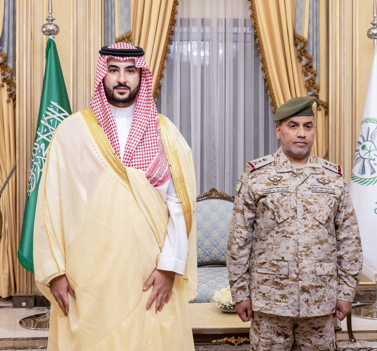 Juhayna__518's tweet image. أسمى التهاني لمعالي الفريق الركن(فهد سعود بن ظويهر العروي الجهني)والتهاني موصوله لجهينه عامة 
ولجميع محبيه بمناسبة صدور الأمر الملكي بترقيته لرتبة فريق وتعينه"رئيساً لأركان القوات البرية"ومعاليه جدير بهذه الثقه الغاليه ونسأل الله له التوفيق والسداد والعون #حساب_جهينة_الرسمي