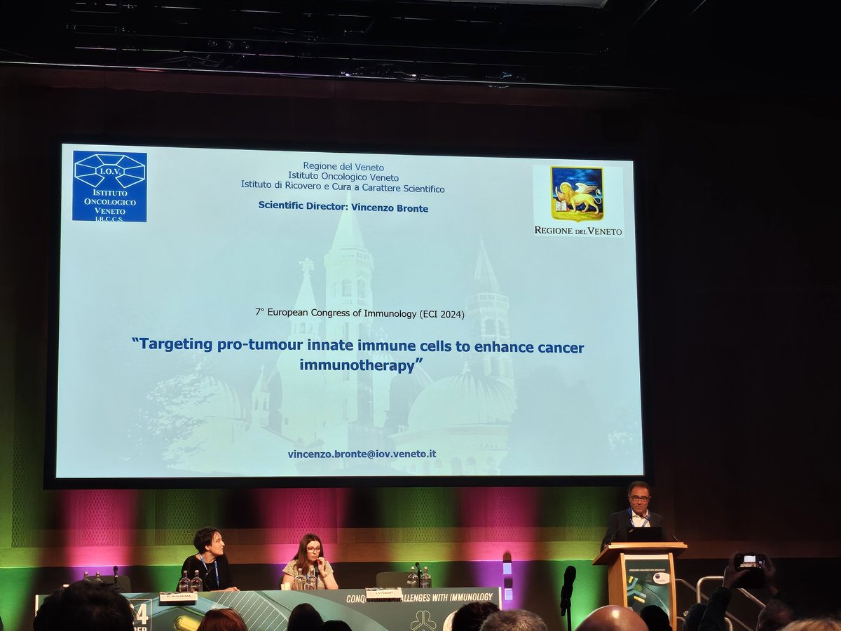 InFiberWeTrust's tweet photo. Amazing talk of Vincenzo Bronte about the the role of claudin18 and ARG1 in tumor escape in PDAC context 👌🏻😍 #ECI2024 #Dublin @sfiimmunologie https://t.co/xcknqU7gLG