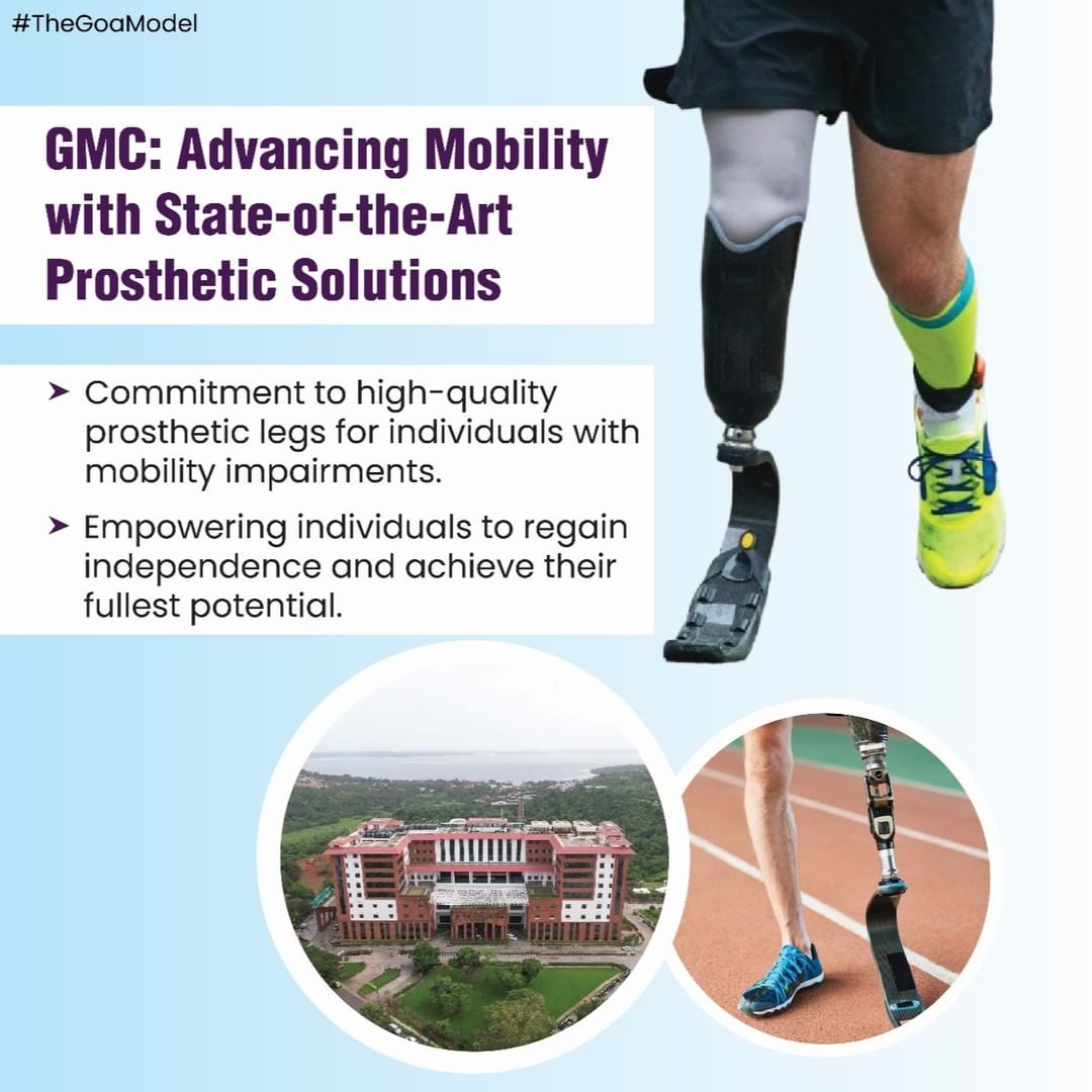 The_GoaModel's tweet image. GMC is dedicated to advancing mobility with state-of-the-art prosthetic solutions. We ensure accessibility to high-quality prosthetic legs, empowering individuals to regain independence and achieve their fullest potential.

#TheGoaModel #ProstheticSolutions #MobilitySupport