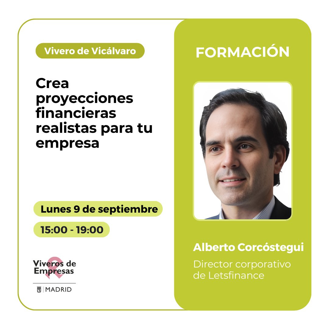 ViveroVicalvaro's tweet image. ¿Conoces la clave para un negocio sostenible y exitoso?

El director corporativo de #Letsfinance, Alberto Corcóstegui, sí; aprende a crear con él proyecciones realistas y asegura el éxito financiero de tu negocio 📈

📅Lunes 9/07 ⏰15:00-19:00
💻 Online
🔗 bit.ly/4d7XdOQ