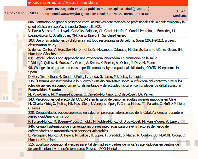 Grupo_EJE's tweet photo. 🗓️La próxima semana el grupo EJE participará en la reunión anual de la @seepidemiologia y APE 

✍️El jueves 12 se llevará a cabo la mesa espontánea: Jóvenes investigando en salud pública: multidisciplinariedad y tras su terminación la asamblea anual EJE

Esperamos veros en Cádiz! https://t.co/kyZxFXBbcX