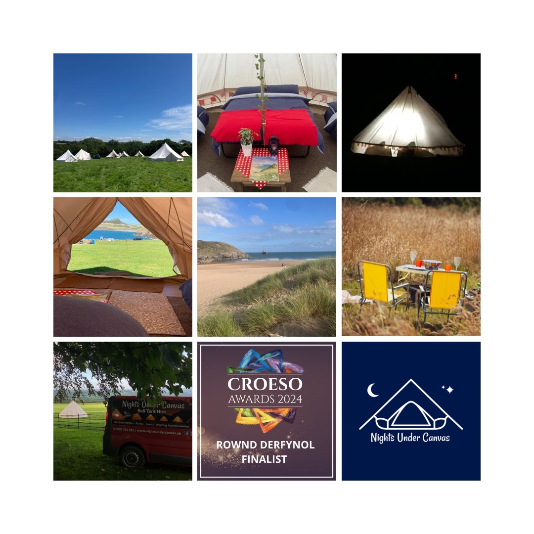 Nights Under Canvas Bell Tents (@nightsundercanv) on Twitter photo Despite the weather๐ฆ๏ธ , August was busy with #staycations โบ๐๏ธ. One ray of sunshine was being nominated as a finalist in <a href="/VisitPembs/">Visit Pembrokeshire ๐ด๓ ง๓ ข๓ ท๓ ฌ๓ ณ๓ ฟ</a> Croeso Awards 'Best Campsite and Glamping' category.
A big ๐๐ผ to all the campsites across SW Wales who promote our service during the season. Despite the weather๐ฆ๏ธ , August was busy with #staycations โบ๐๏ธ. One ray of sunshine was being nominated as a finalist in <a href="/VisitPembs/">Visit Pembrokeshire ๐ด๓ ง๓ ข๓ ท๓ ฌ๓ ณ๓ ฟ</a> Croeso Awards 'Best Campsite and Glamping' category.
A big ๐๐ผ to all the campsites across SW Wales who promote our service during the season.