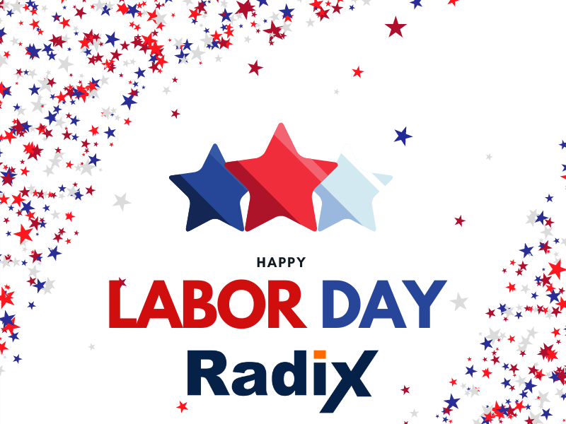 radixtech's tweet photo. We would like to wish our customers, partners and prospects a happy labor day.

Have fun and stay safe! https://t.co/DgFuqGg5Zk