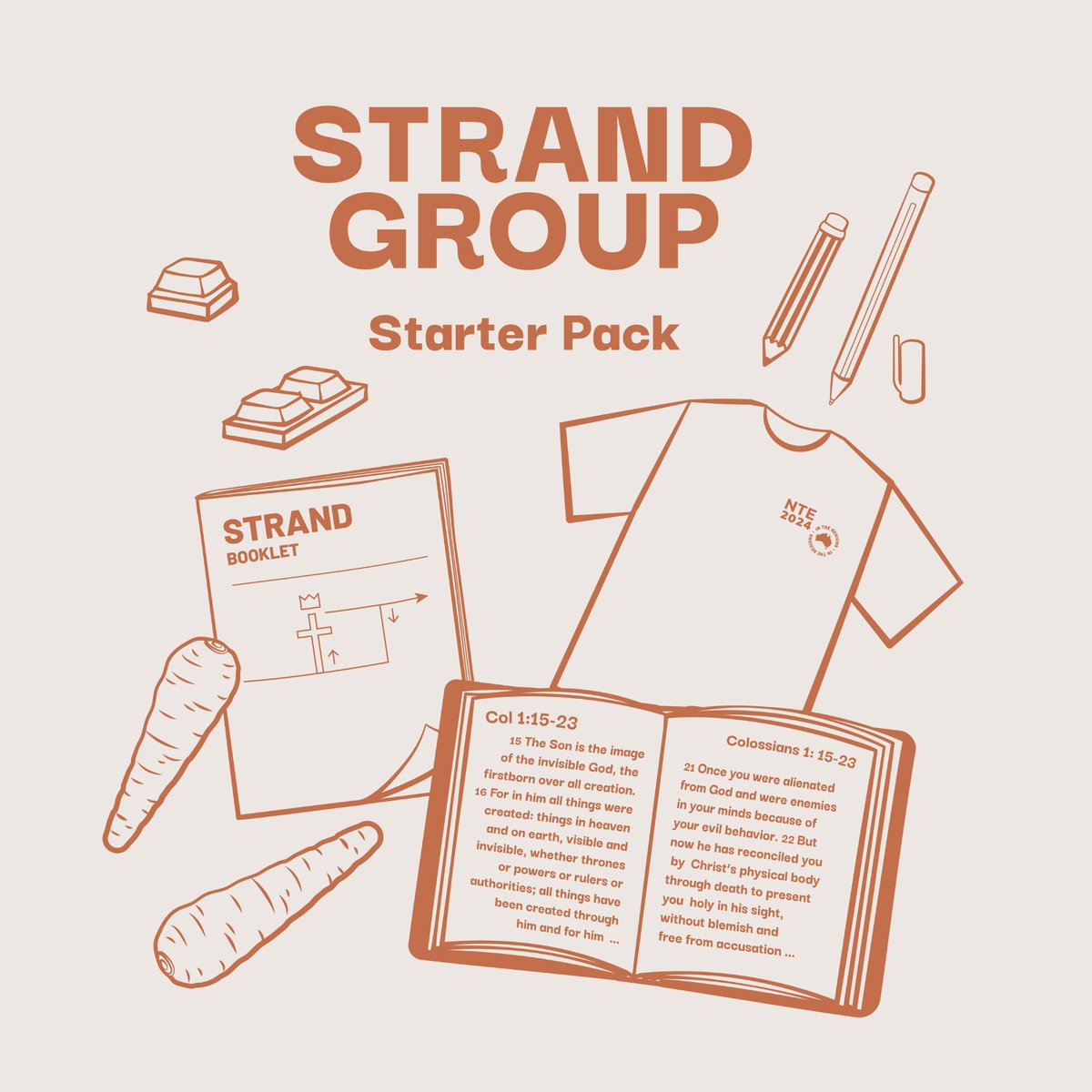 Missing from this starter pack is you! 🫵😁. We're keen to have you come along to NTE and enjoy your time in strands. You will be challenged, encouraged and trained. Rego now to your region's NTE and get keen for strand group time.🏃‍♂️🌱
#NTE2024 #IntheRegions #strands #starterpack