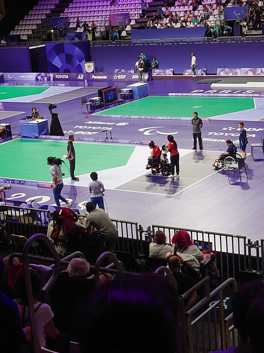 Lordcoup's tweet photo. I remember watching Boccia for the first time with @noel_willis1 at @YMCA_TG. Now I am at the @Paralympics watching the gold medal finals.  Life is funny sometimes. #Allezlesbleues https://t.co/0VtA4vW51v