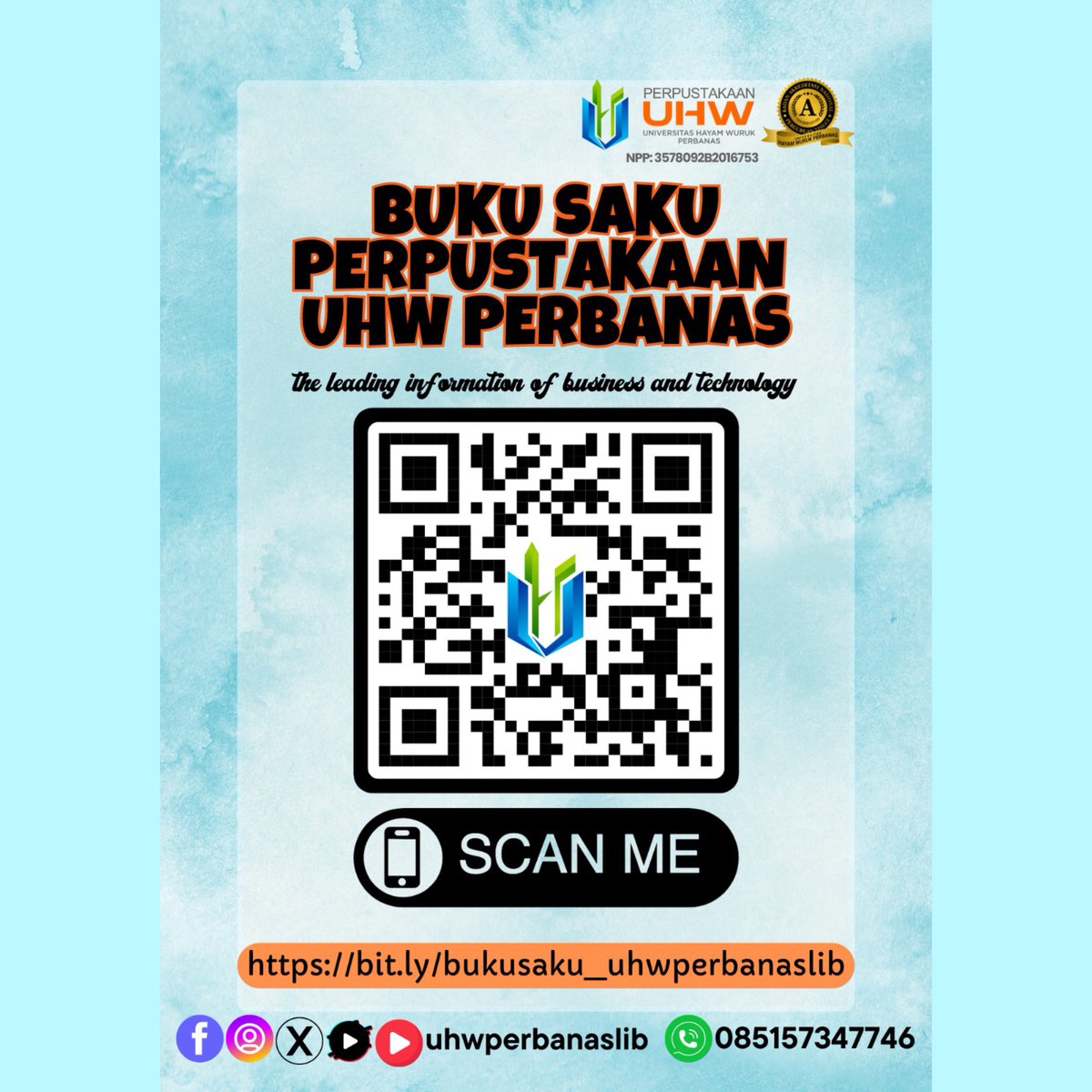 uhwperbanaslib's tweet photo. #literasi #buku #library #perpustakaandigital #indonesia #perpustakaannasional #pustakawan #salamliterasi #ebook #ayomembaca #membaca #pustakabergerak #perpus #bookstagram #bukuonline #ayokeperpustakaan #baca #UniversitasHayamWurukPerbanas https://t.co/oiYPzdX17H