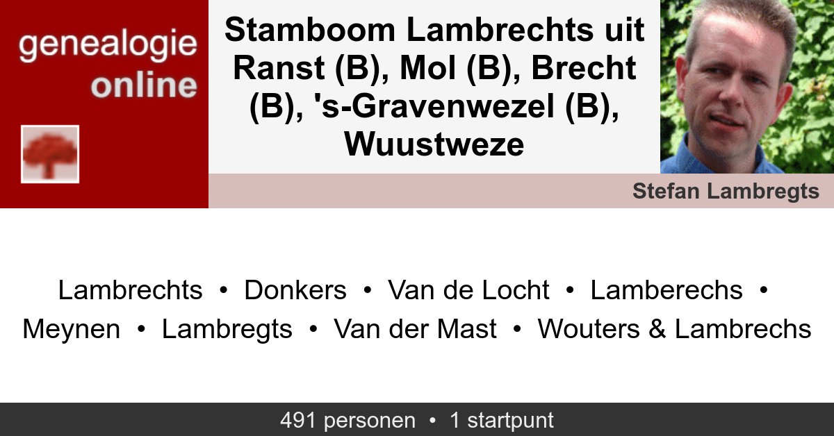 Stamboom Egidius Lambrechts dlvr.it/TChcFf