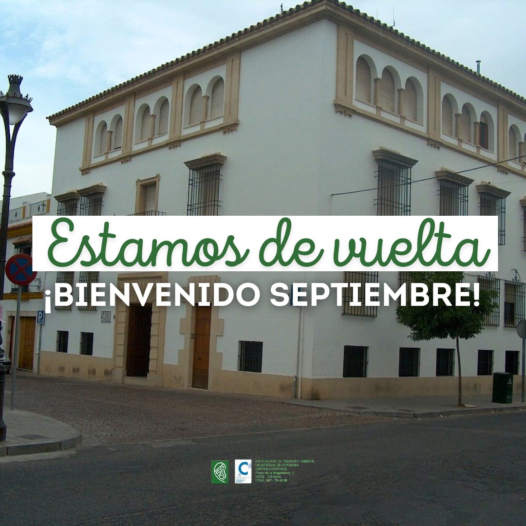 AspasCordoba's tweet photo. 📢 ¡ASPAS-CÓRDOBA informa! Desde el pasado viernes 30 de agosto, ya estamos de vuelta de las vacaciones de verano. 🌞 Durante el mes de septiembre, nuestro horario de atención será solo por la mañana. ¡Estamos aquí para ayudarte! 🤝 #ASPASCórdoba #DeVueltaAlTrabajo https://t.co/YgrqhcYGKP