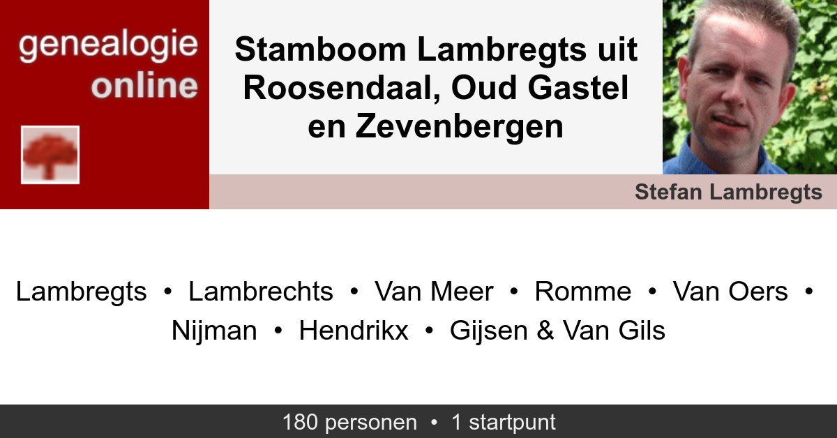 Stamboom Joannes Lambrechts dlvr.it/TChcF2