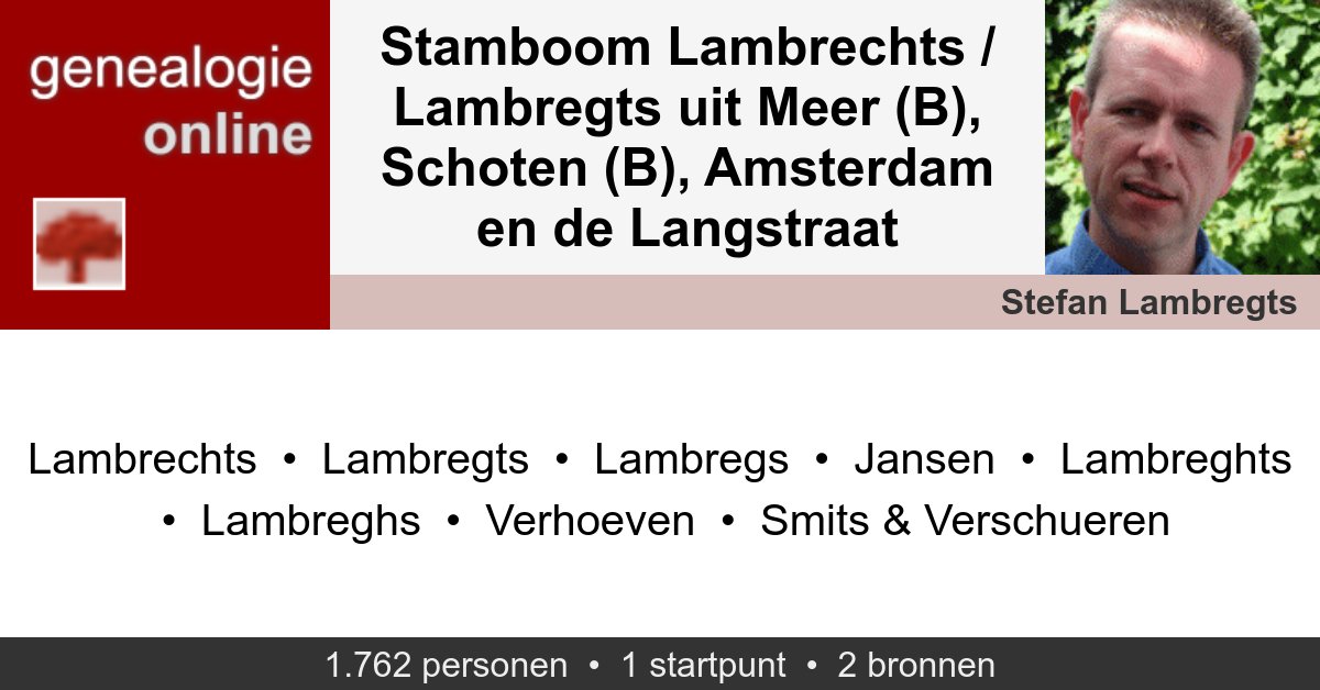 Stamboom Petrus Lambrechts dlvr.it/TChcFH