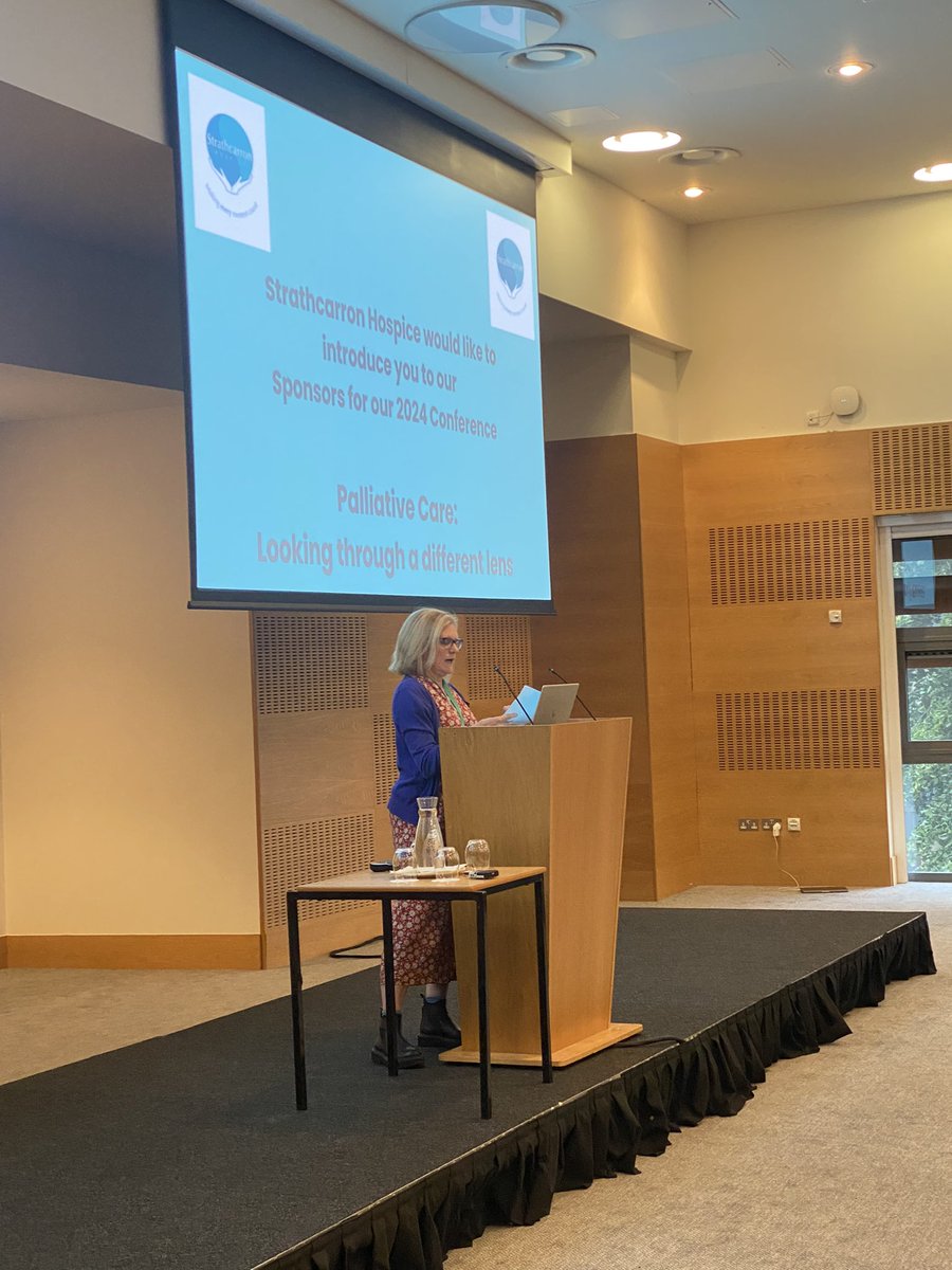 edstrathcarron's tweet photo. Sally Boa from @strathcarron1 opens our #PalliativeCare conference 2024 

#LearnWithStrathcarron

Follow us today for live tweets from the event https://t.co/f8DH7V0ooZ
