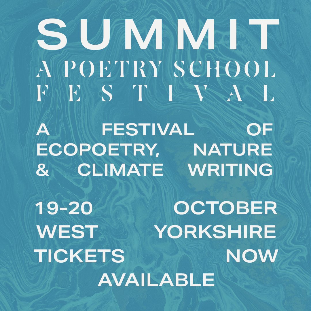 Poetry School (@poetryschool) on Twitter photo 🎟️ Tickets are now available! Join us at Summit this October for an inspiring ecopoetry festival with top UK writers & ecological thinkers. 🌍 Workshops, readings & more at <a href="/YSPsculpture/">Yorkshire Sculpture Park</a> & <a href="/UniLeedsPoetry/">University of Leeds Poetry Centre</a>
Get your tickets here: poetryschool.com/summit-a-poetr… 🎟️ Tickets are now available! Join us at Summit this October for an inspiring ecopoetry festival with top UK writers & ecological thinkers. 🌍 Workshops, readings & more at <a href="/YSPsculpture/">Yorkshire Sculpture Park</a> & <a href="/UniLeedsPoetry/">University of Leeds Poetry Centre</a>
Get your tickets here: poetryschool.com/summit-a-poetr…