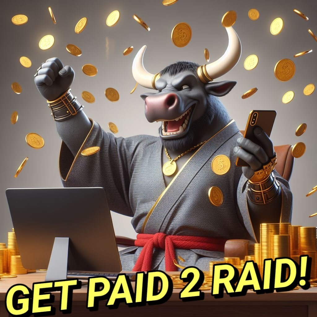 kizunation's tweet photo. Alright Bulls! It's go time!
@bullsamaonsol is bringing back the #GetPaidToRaid competitions.
Login to https://t.co/J3SrObxjxs and join the $BSAMA telegram to get the latest posts to raid.
Most active raiders can win some juicy prizes!
The Bulls Are Back! https://t.co/pNdTXLobfK