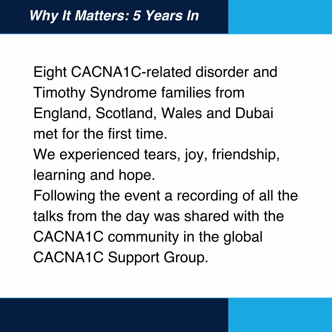 tsa_charity's tweet image. In Dec 2019, NMHII hosted our first #TimothySyndrome Alliance family day. Families shared experiences, tears, joy, and hope. #CACNA1C Talks from top researchers were shared globally for continued support. #5YearsOfImpact #StrongerTogether #RareDisease @neurosciencecu