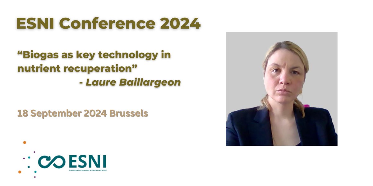 Bioref_Cluster's tweet image. 📢Don't miss the second plenary session at #ESNI2024 on Sept 18!
🎯Topic: "#Biogas as Key Technology in #NutrientRecuperation"
🗣️Keynote speaker: Laure Baillargeon, Policy Officer at the @EU_Commission
➡️Register: biorefine.eu/esni-2024/