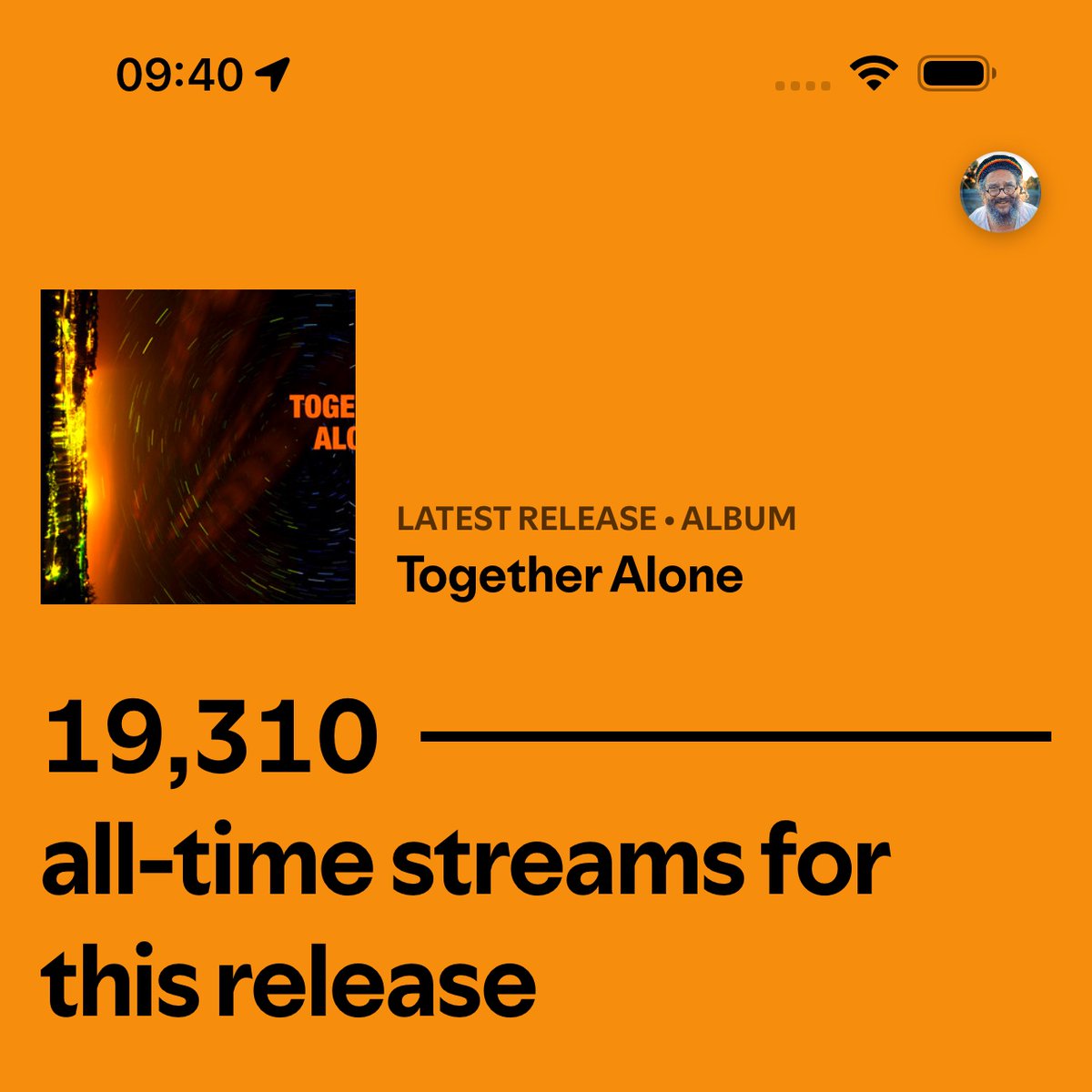 Amazing, thanks to all who have listened! Everyone else let's go, yay! The link goes to both Spotify &amp; Music. BIG LOVE ♥️
Help support indie artists! 
geni.us/TogetherAloneA…