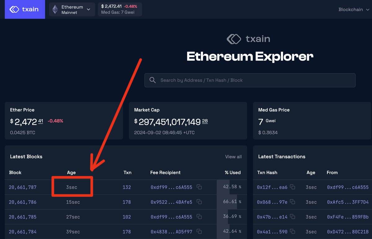 txain.com! It’s the fastest blockchain explorer out there, providing real-time data at unparalleled speeds. Don’t wait—explore your transactions in the blink of an eye!