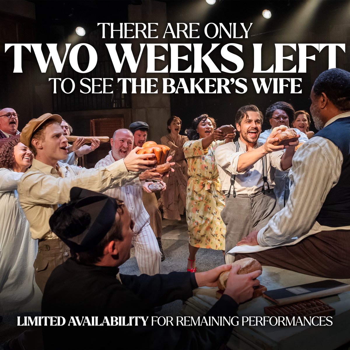 FINAL TWO WEEKS OF THE BAKER’S WIFE🥐

Best availability for performances from the 10th:
🎟️: bit.ly/the-bakers-wife