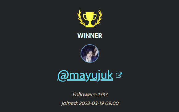 SSSgiveaways's tweet photo. Congratulations to @mayujuk for winning the Sohyun B205!
Thanks to everyone who joined the GA! 
I will be posting the next GA in a few minutes! https://t.co/tDRnepuZ5d
