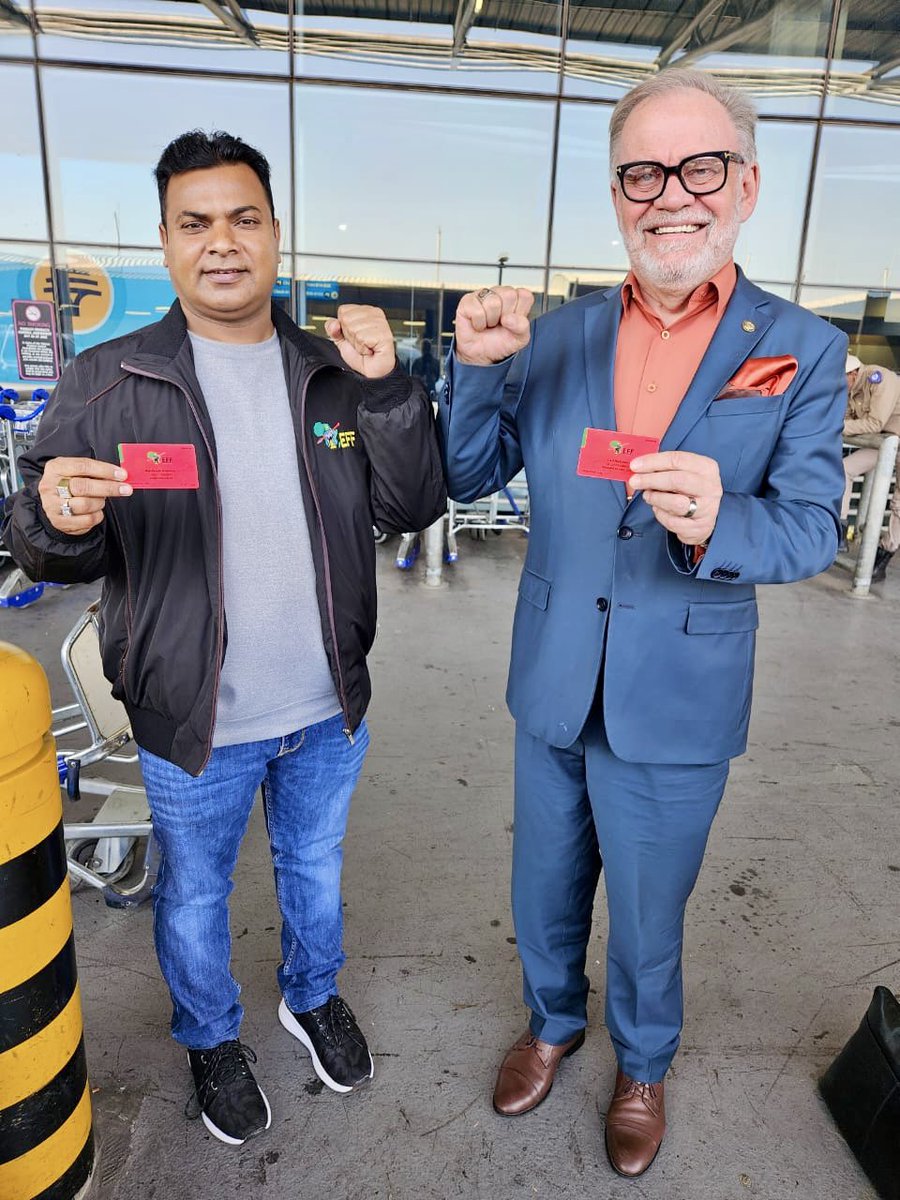 niehaus_carl's tweet photo. Together with Fighter Mubarak Basha Mahboob, our @EFFSouthAfrica candidate in Ward 09, Lenasia, for the Johannesburg Municipality by-elections, that take place on the 11th of September. Just to drive the point home, we renewed our existing #EFFMembership again!
We are not flaky, and we do not blow with the wind! Yesterday, today, and tomorrow, we are EFF forever!
#VivaEFF! ✊🏾
#VivaPresidentJuliusMalema! ✊🏾
A LUTA CONTINUA! ✊🏾
