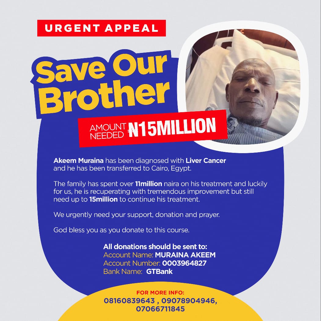 onlygiftedhand's tweet photo. Hi, this is my dad. He has liver cancer, which resulted from Hepatitis B virus.
Personally, we have spent a lot on his treatment while he was in Nigeria, and now that he is in Cairo, Egypt. I just need your assistance to see him strong again. He is about to start chemotherapy. https://t.co/if2QyYkNjt