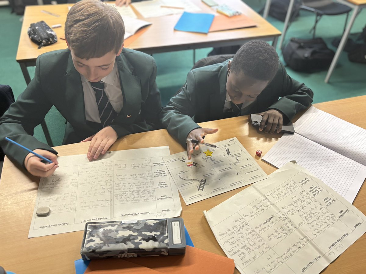 SocSubSLHS's tweet photo. 1O snakes and ladders 🪜 🐍 Civil Rights Retrieval Practice underway in Ms Chalmers room https://t.co/izOcggpYuM