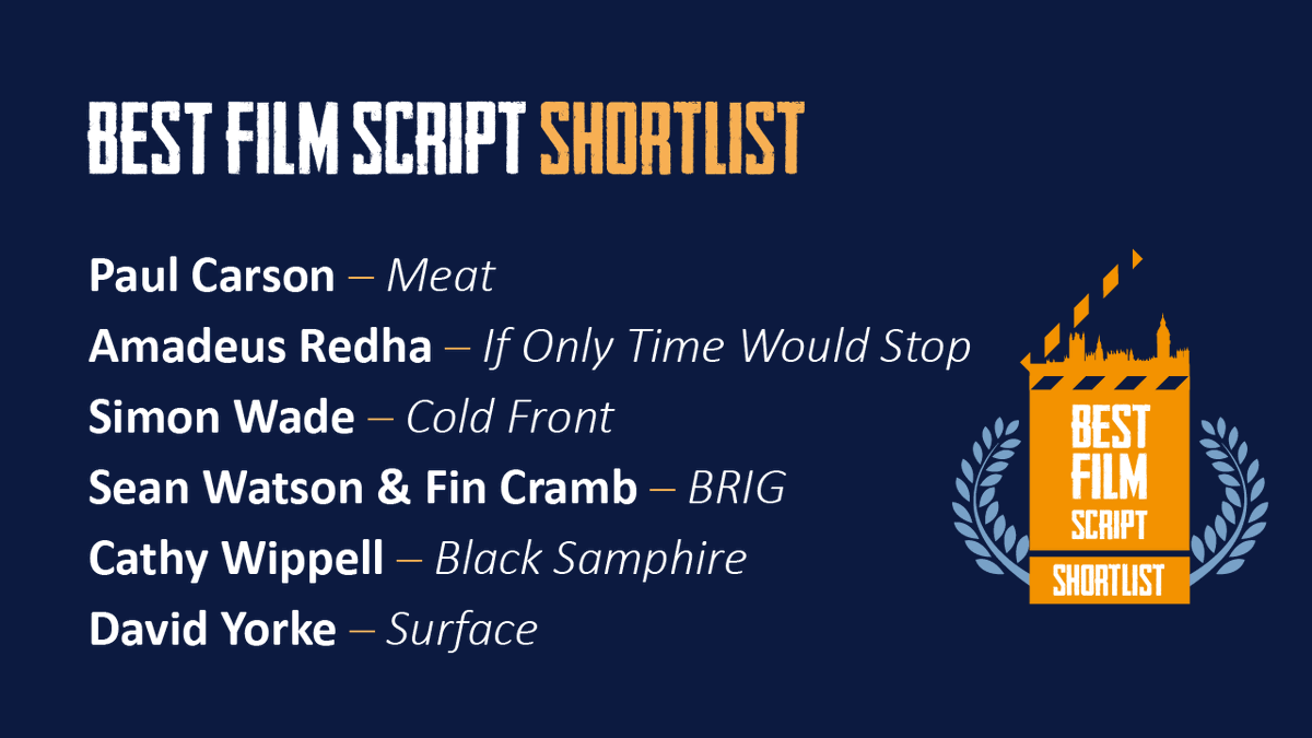 FilmtheHouse_UK's tweet image. Congratulations to our talented scriptwriters shortlisted this year for Best Film Script 👏🎇
@SeminalEdits 
@amadredha 
@wadebros 
@Finsomniac 
@RiverActionUK 
@DavidYorkeFilms