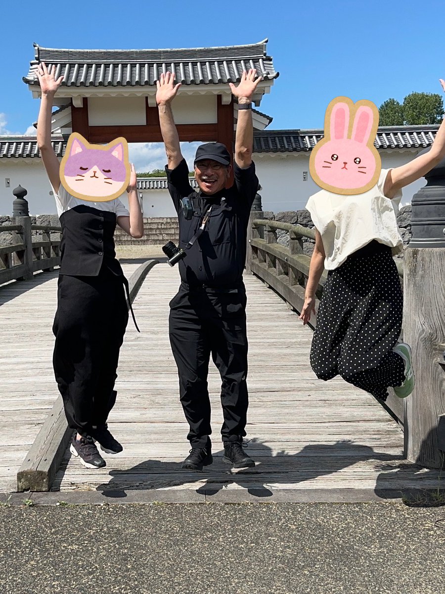 #山形城シンポジウム プレイベント後に撮影していたら #千田嘉博 先生が！！一緒にジャンプしてくださいました📷千田先生ありがとうございました。