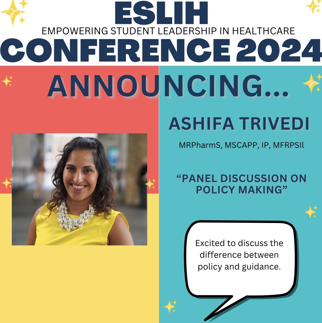 ESLIHConference's tweet image. Very excited to announce our next speaker for this year’s ESLIH conference. DO NOT MISS OUT. The countdown is ON!!

Book your ticket NOW - app.medall.org/event-listings…

@FMLM_UK 
@AshifaTrivedi