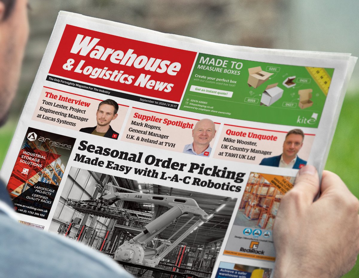 SEPTEMBER 1st | NEW ISSUE OUT NOW!

Seasonal order picking made easy with L-A-C Robotics

Read the latest issue - warehousenews.co.uk/2024/08/septem…