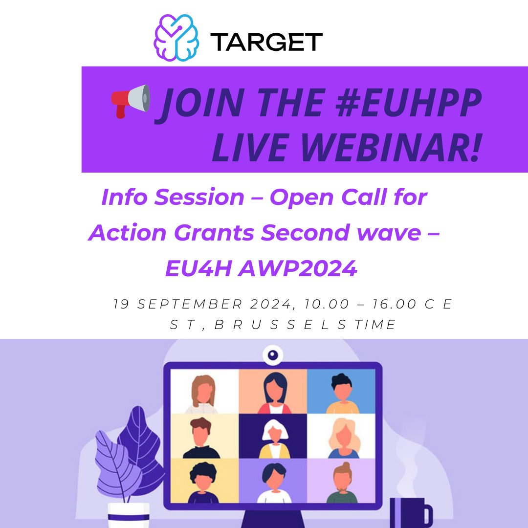 🌍Join the #EUHPP Live Webinar on 19 Sept 2024! Learn about the €752.4 million #EU4Health programme and explore funding for Cancer, Digital Health, and more 

🕙 10:00 – 16:00 CEST  
📍 Platform: Webex  

Register now: lnkd.in/ec45bD_d  

#HealthInnovation #DigitalHealth