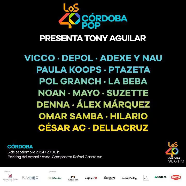 AspasCordoba's tweet photo. 🎶 ¡El 5 de septiembre a las 20:00 h llega el Concierto de Los 40 Principales a Córdoba! Habrá un espacio accesible para personas con discapacidad y chalecos vibratorios para personas sordas. ¡No te lo pierdas! 🎤♿👂 #CórdobaIncluye #Los40Córdoba #Accesibilidad 🎵✨ https://t.co/7Mxq02DbZC