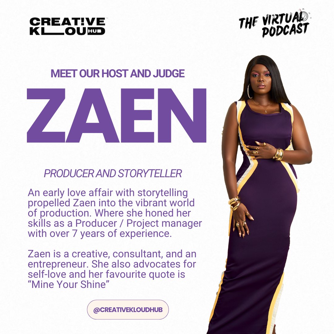creativekloud's tweet image. Meet our second Host and Judge on #thevirtualpodcast  Zaen

Ps. She had an early love affair...not what you are thinking but a creative love affair🤣🤭
.
.
#ck #ckhpoetry #creativekloudhub #thevirtualpodcast