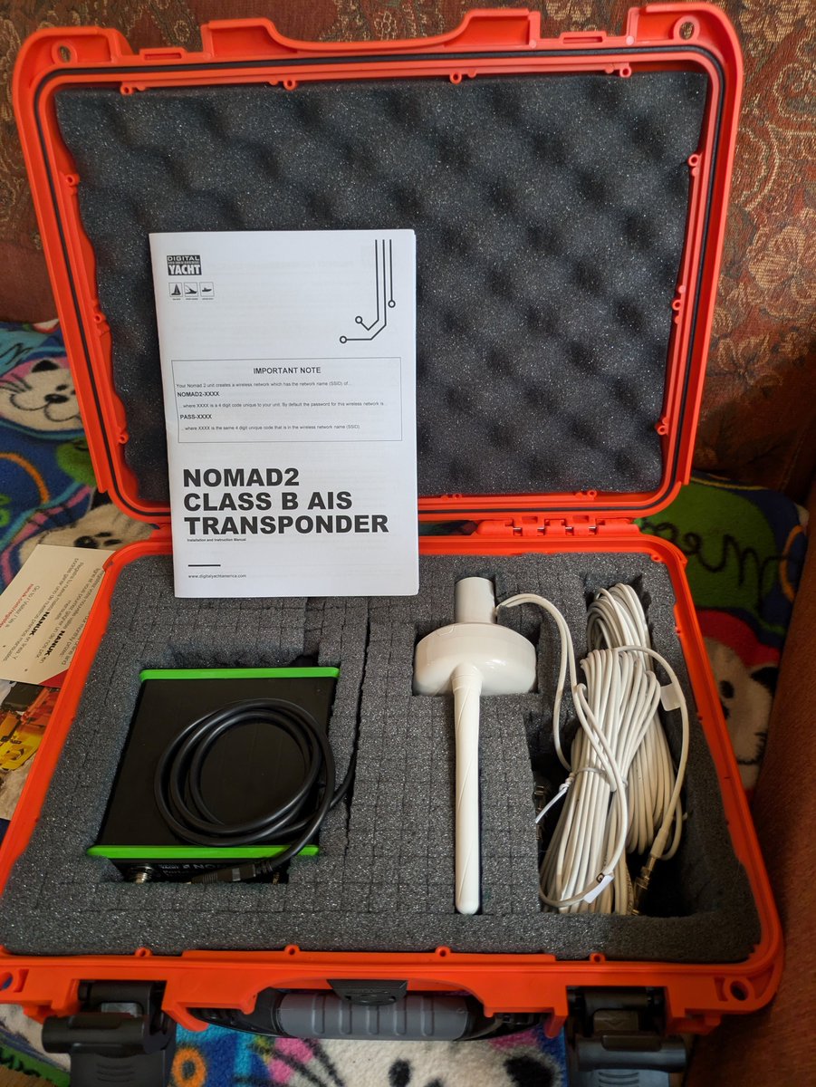 Our customer is now enjoying the Digital Yacht Nomad 2 - Class B, portable AIS transponder with wireless and USB interface for tablets and PCs!

#BoatLife #MarineElectronics #Sailing #MarineTech #Navigation