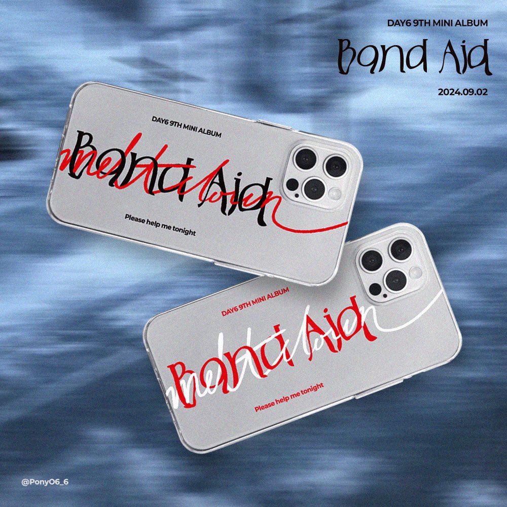 9th Mini Album ＜Band Aid＞
컴백기념 RT 이벤트🫠
RT 해주시면 추첨하여 
폰케이스를 제작해 드립니다.
데이식스 녹아내려요 만관부🫶🏻

#DAY6 #데이식스
#Band_Aid
#녹아내려요