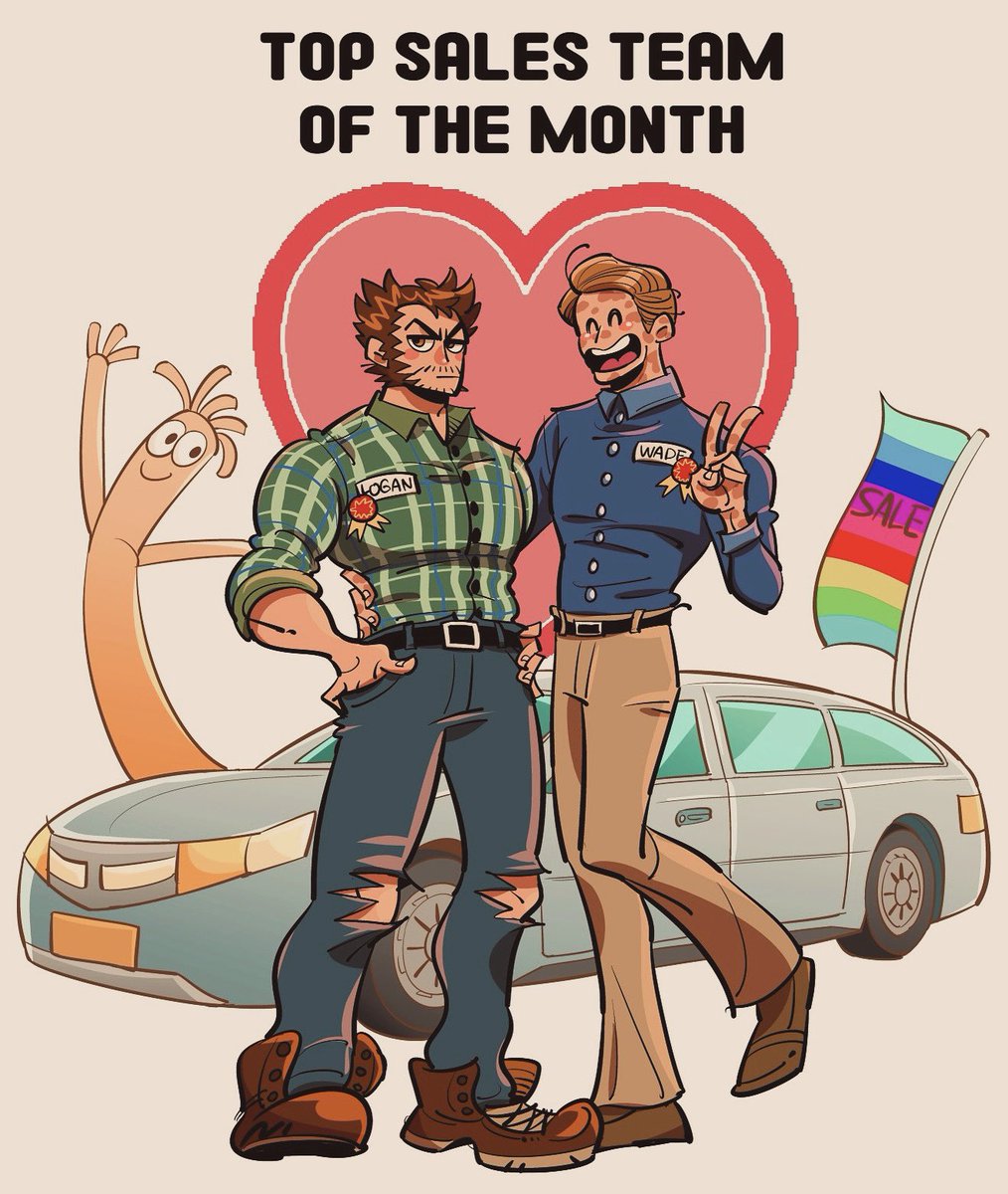 om85549's tweet image. 今月の販売成績トップコンビ❤️💛
2人で中古車販売してるマルチバースも欲しい
#poolverine