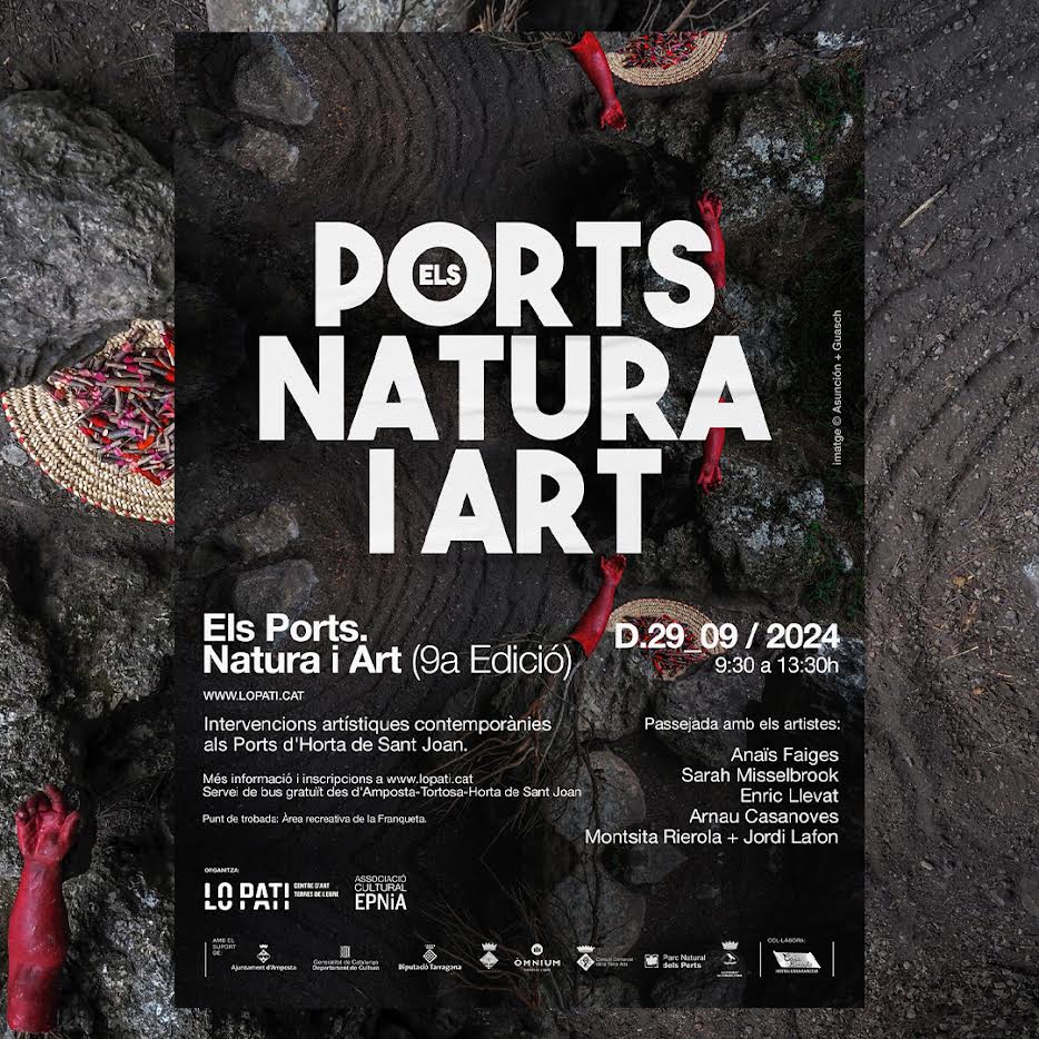 🌳 INSCRIPCIONS OBERTES! Torna ‘Els Ports. Natura i Art’, el projecte d’intervencions artístiques contemporànies al Parc Natural dels Ports.
Diumenge 29 de setembre, passejada circular de 3,3 km, partirà del Mas de la Franqueta d’Horta.
📲Informació: bit.ly/3Tedo4W