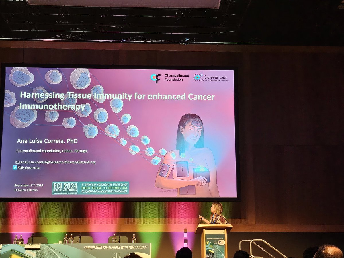 InFiberWeTrust's tweet photo. @alpcorreia provided a great demonstration about the importance of understanding and targeting pro dormancy environment to prevent metastasis. Beautiful work and talk 👏🏻 #ECI2024 #Dublin @sfiimmunologie https://t.co/ldYMZdugUn
