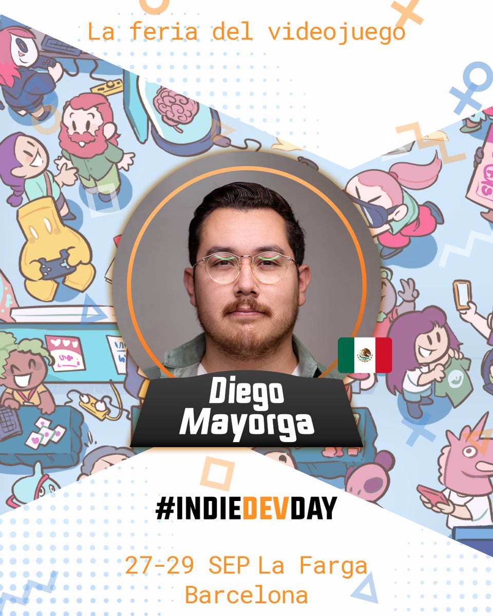 IndieDevDay (EN) The Indie Game Fair (@indiedevday_en) on Twitter photo We are excited to announce that <a href="/mayornificus/">Monsieur Directeur</a> will be at #IndieDevDay2024 🎉
Diego is the co-director of Mariachi Legends 💀🌸
With an outstanding career in the industry, his experience and vision, he will be able to answer all your doubts and questions in his conference 🧡 We are excited to announce that <a href="/mayornificus/">Monsieur Directeur</a> will be at #IndieDevDay2024 🎉
Diego is the co-director of Mariachi Legends 💀🌸
With an outstanding career in the industry, his experience and vision, he will be able to answer all your doubts and questions in his conference 🧡
