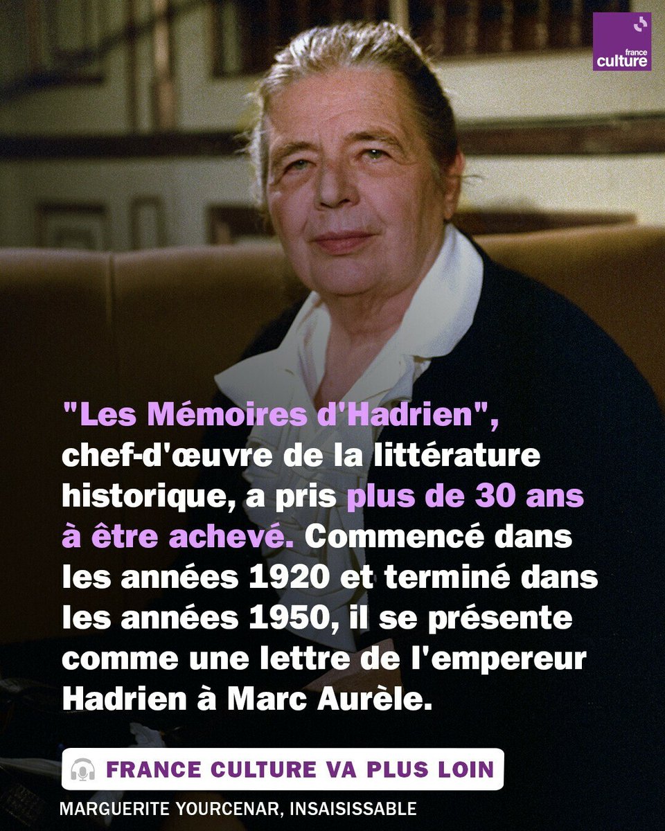 Marguerite Yourcenar, première femme à l'Académie française, a marqué la littérature avec sa passion des mots, des amours, et des voyages. Plongez dans l'œuvre de cette immortelle vibrante et inspirante.
➡️ l.franceculture.fr/VJH