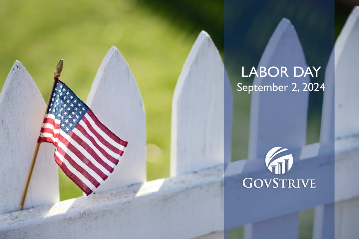 Labor Day marks the end of the summer season and provides a welcomed entry to fall. Our hope is you enjoy this well-deserved break, find time to relax, spend quality moments with loved ones, and take pride in what you have accomplished. 

Wishing you a joyful &amp; restful Labor Day!