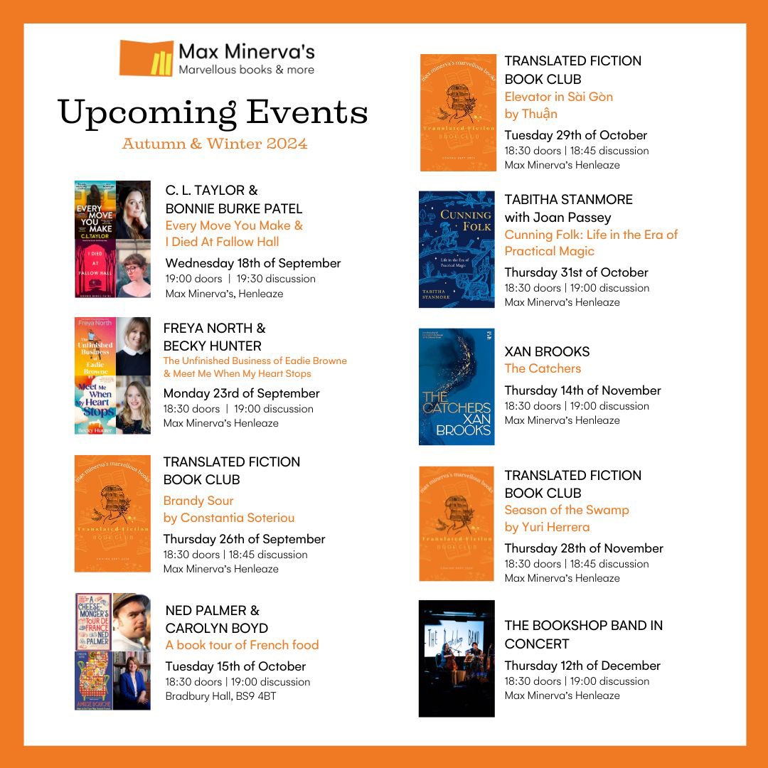 maxminervas's tweet image. Get your pens ready, you’ll want to make a note of all of our upcoming events this Autumn…✍️📆✨ All tickets are on sale now and available to book through our website