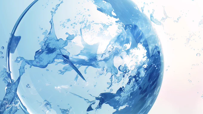 白藍の水玉 