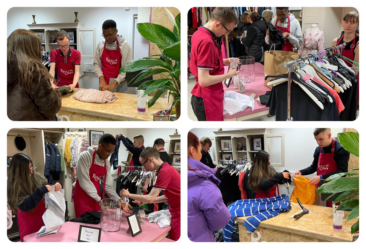 Re:Store is open again!! Come and have a look, our lovely students are ready to  welcome you.. And remember all clothing items are free, so help your self!! Opening times for now are 10.30-11 and 12-1.