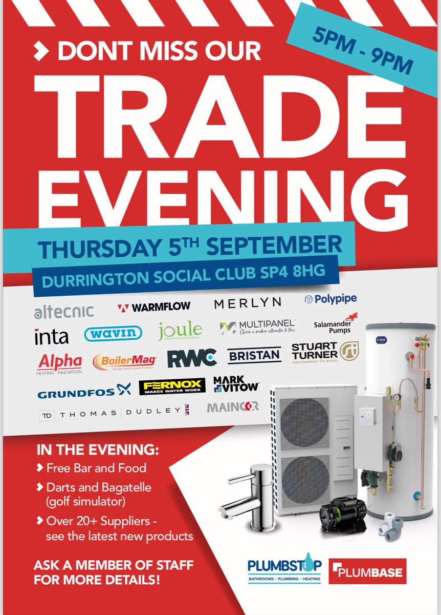 Three more sleeps, to our Big Trade Evening at Durrington Social Club this Thursday, few free beers, food, Freebies and chance to win some great prizes in our charity raffle - you would be crazy to miss it - 5pm/9pm #customerevents