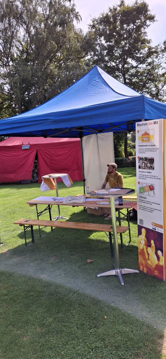 Yesterday we had our last Climate Comfort Lab at the Hoeschparkfest in Dortmund. Although it was really hot, many visitors came to learn about heat adaptation and our project! #Data2Resilience #ICLEIActionFund #ClimareResilience #ClimateAdaptation #DataDriven