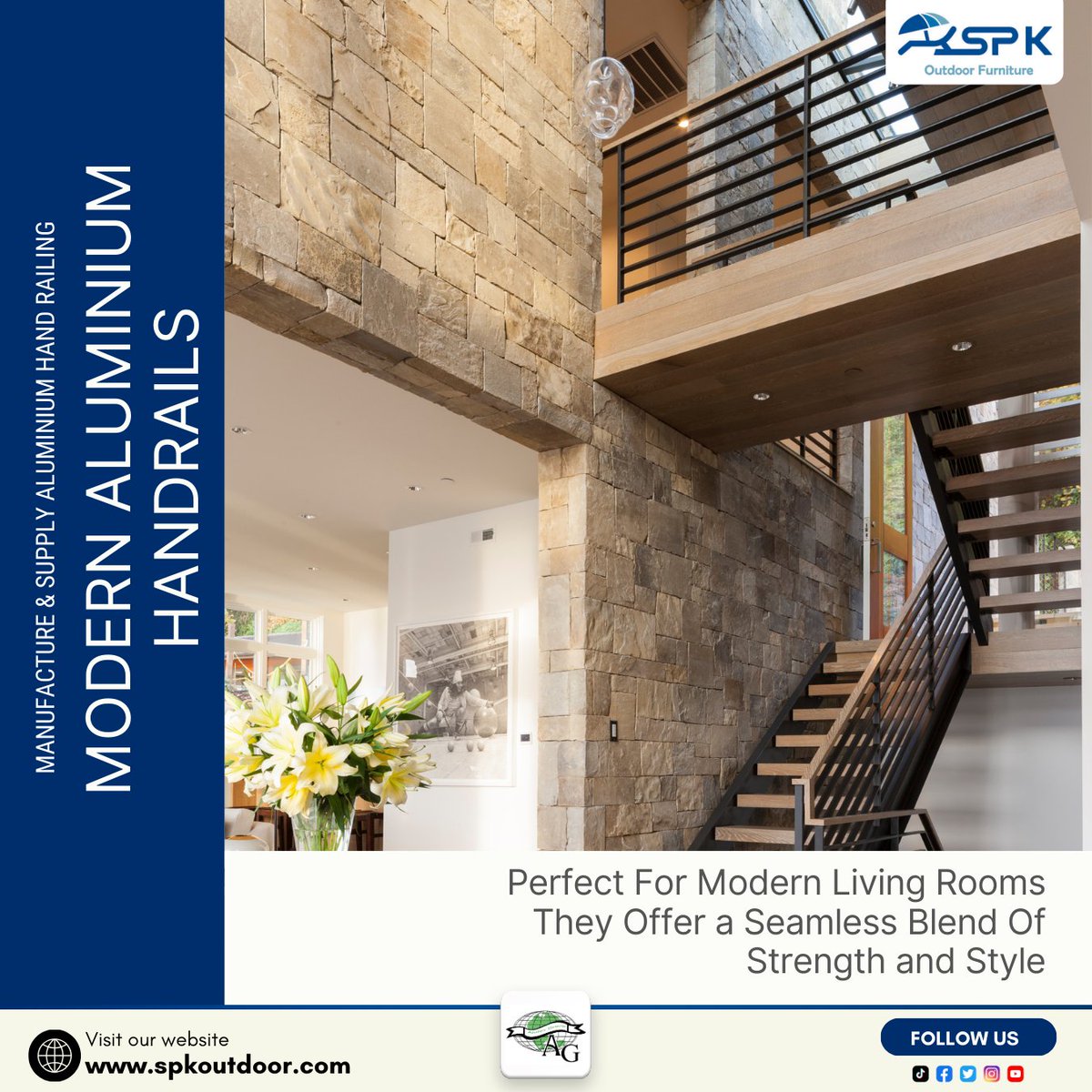 AlutecGroup's tweet image. Experience the perfect combination of functionality and aesthetics with our aluminum handrails. Ideal for any setting. 🏠🌟𝐂𝐨𝐧𝐭𝐚𝐜𝐭 𝐔𝐬:𝟎𝟕𝟔𝟏𝟑𝟖𝟕𝟒𝟓𝟐 now for more details.
#alutec #AluminumHandrails #aluminium